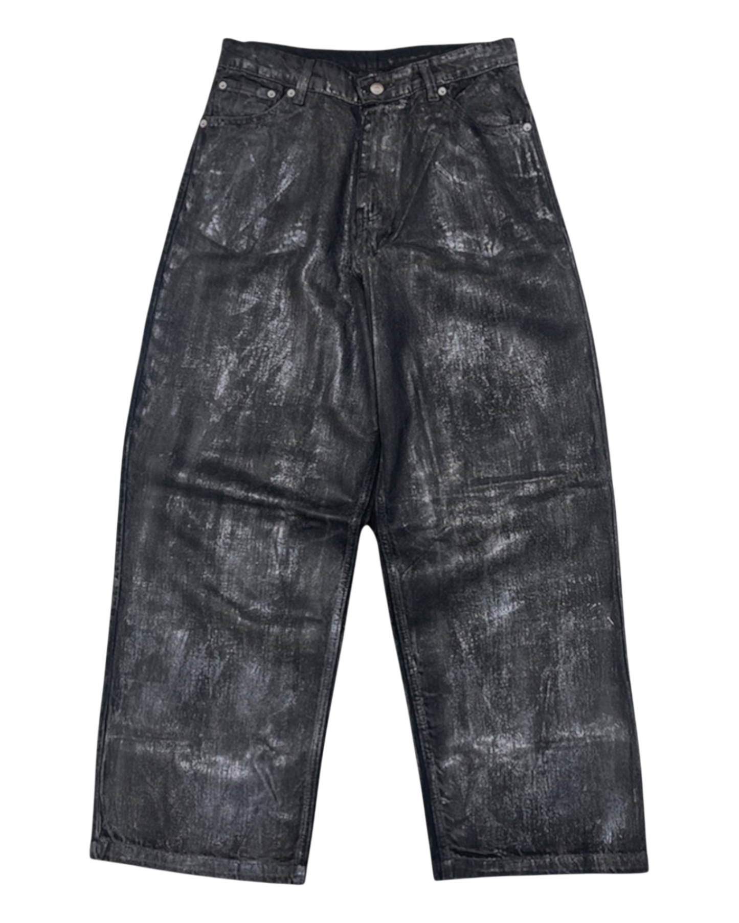 WIDE LEG DENIM, HAND-WAXED