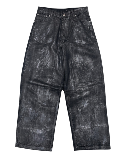 WIDE LEG DENIM, HAND-WAXED