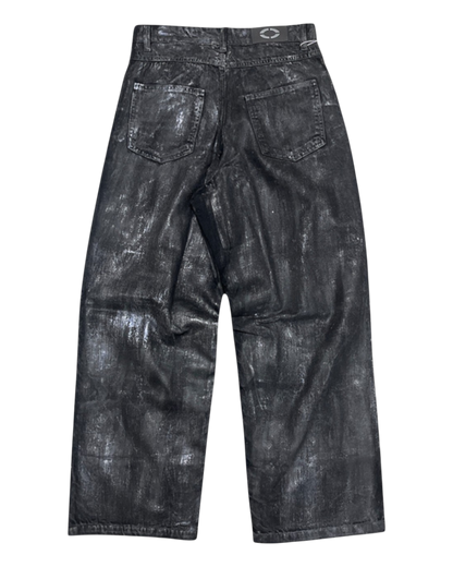 WIDE LEG DENIM, HAND-WAXED