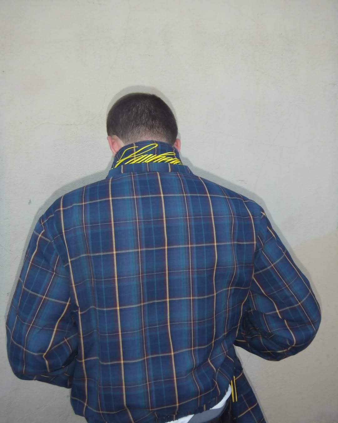 PLAID JACKET, BLUE