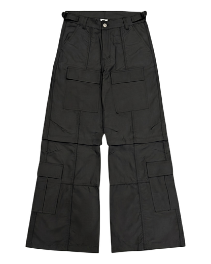 CONVERTIBLE CARGO PANTS, BLACK