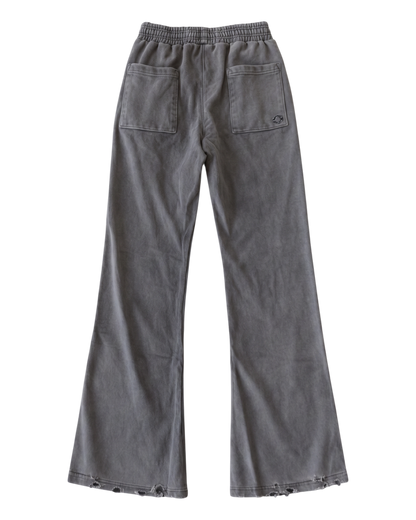 FLARED SWEATPANTS, WASHED BLACK