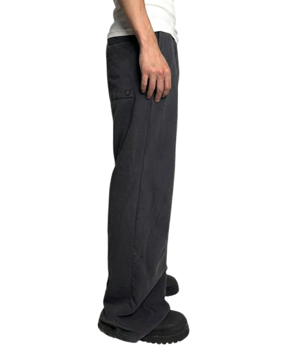 FLARED SWEATPANTS, WASHED BLACK