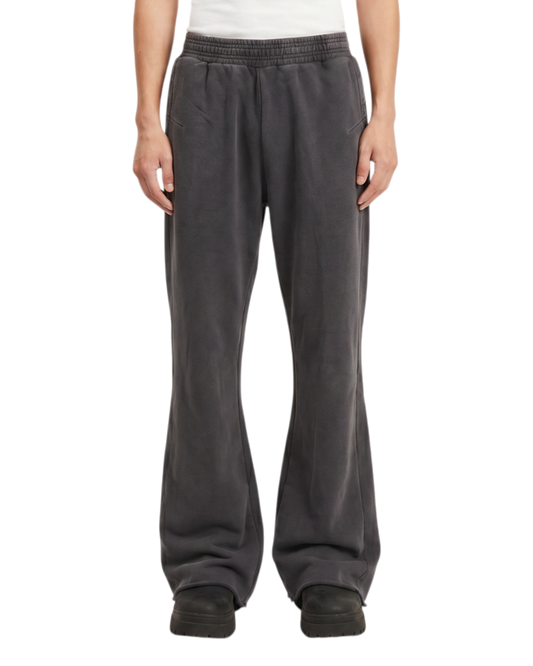 FLARED SWEATPANTS, WASHED BLACK
