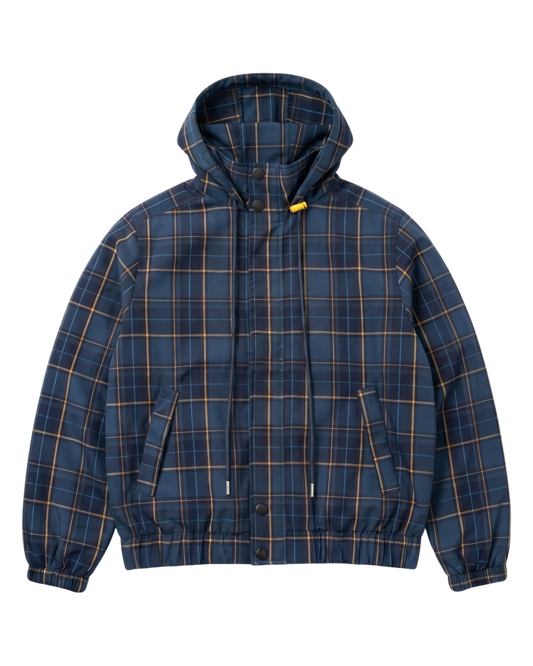 PLAID JACKET, BLUE