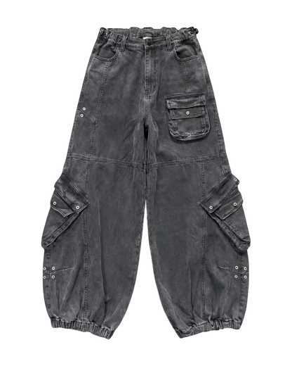 ARMY FATIGUES, WASHED BLACK