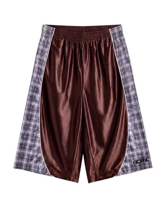 CbL Basketball Shorts, Brown/Blue