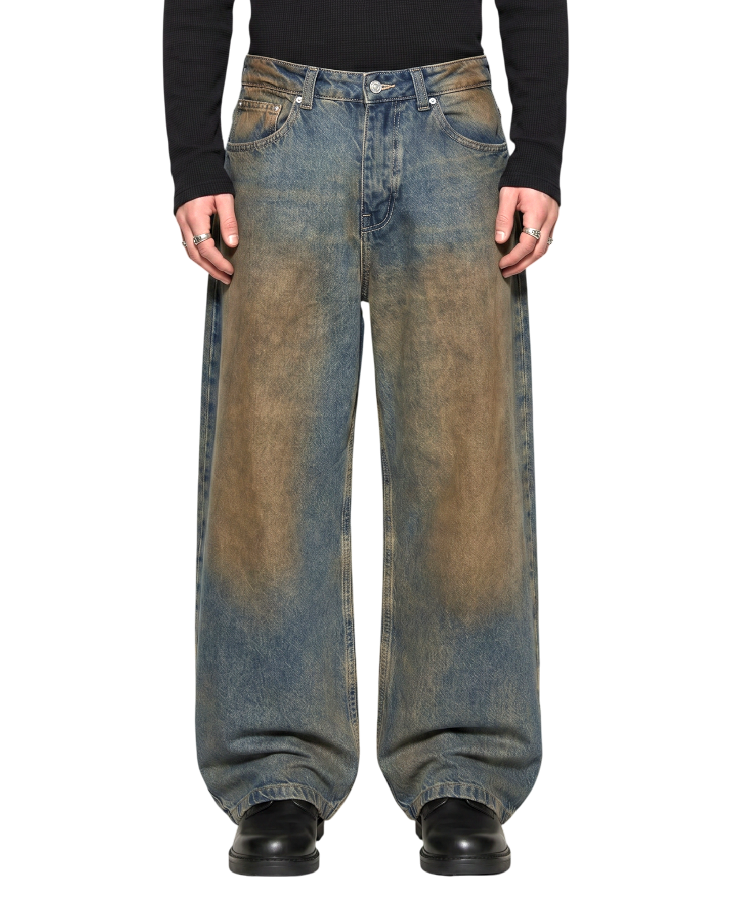 BAGGY DENIM, MUD WASH