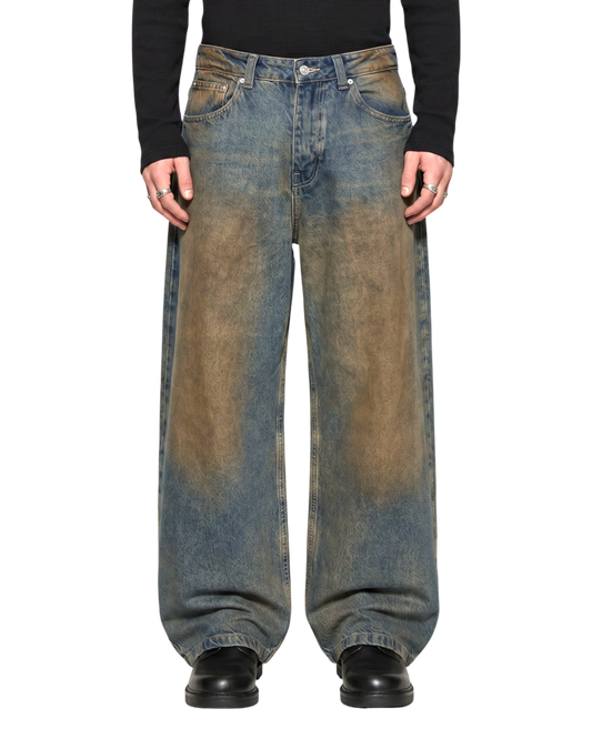 BAGGY DENIM, MUD WASH