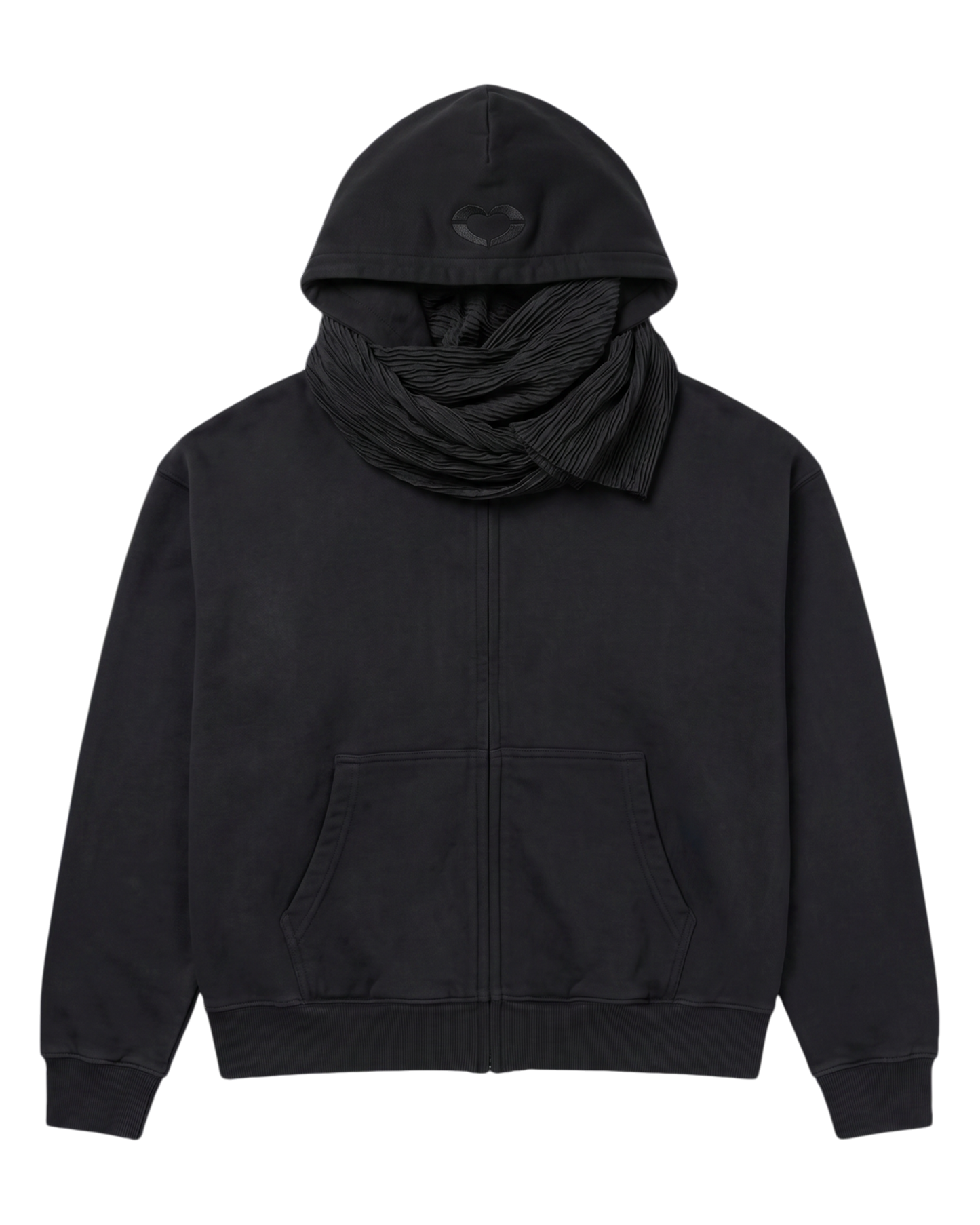 MUSLIN SCARF HOODIE
