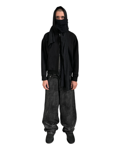 MUSLIN SCARF HOODIE