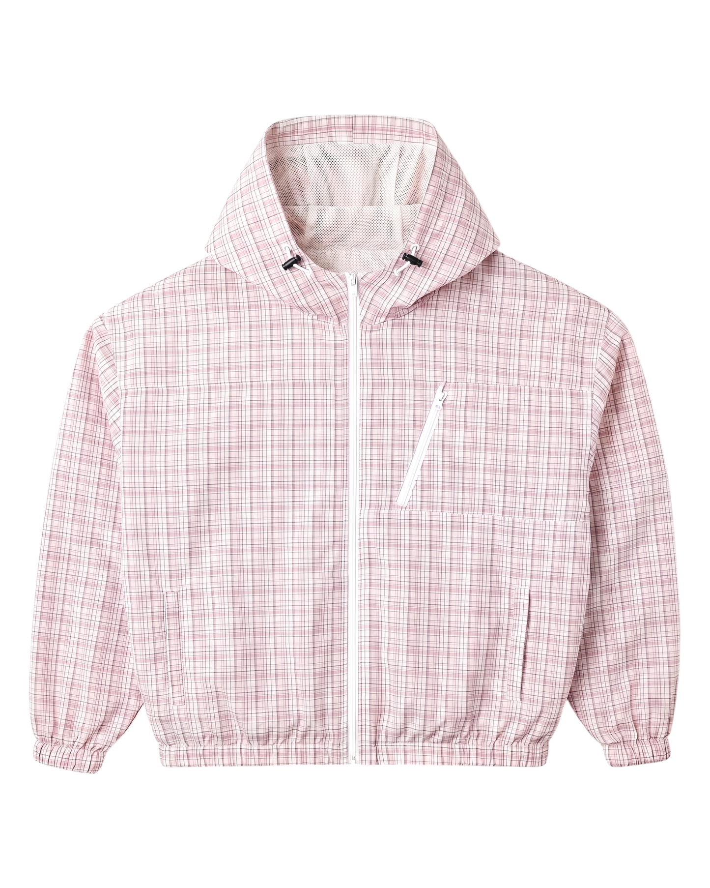 PLAID WINDBREAKER, PINK