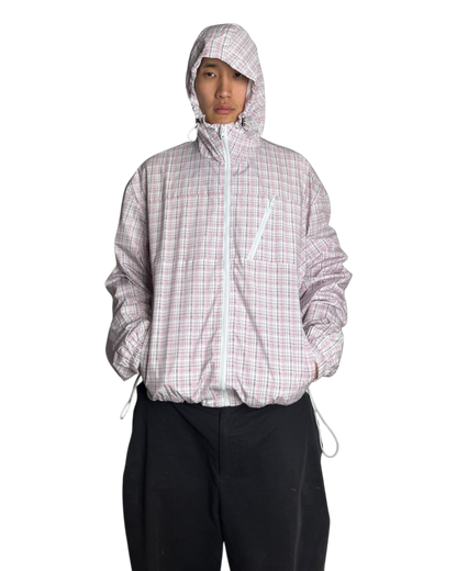 PLAID WINDBREAKER, PINK