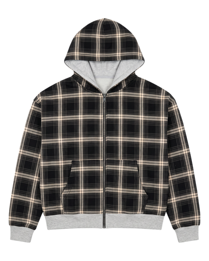 PLAID REVERSIBLE ZIP-UP