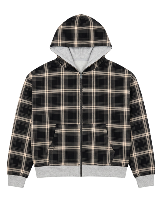 PLAID REVERSIBLE ZIP-UP